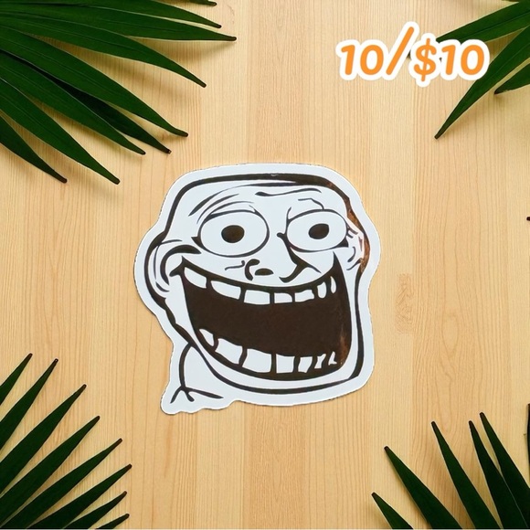 Classic Troll Face Meme Sticker – 2.5” - Picture 1 of 1